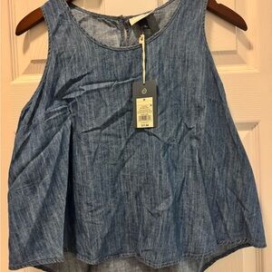 Denim Blue Sleeveless Top